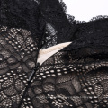 Kate Kasin V-Neck à manches longues V-Back Hips-Wrapped Mermaid Black Lace Bodycon Robe à crayons en soirée KK001079-1